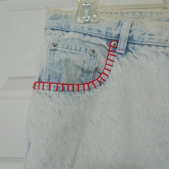 Vintage Jordache High Waisted Acid Wash Mom Jeans Size 16 Zip Fly 100% Cotton - Picture 5 of 12